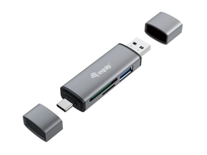 SD kaart lezer geschikt voor USB-A en USB-C